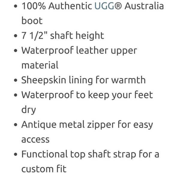 UGG BROWN GRANDLE WATERPROOF LEATHER BOOTS, SIZE 7 S/N 1003579 - Picture 15 of 16